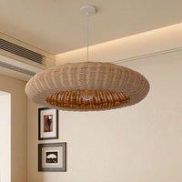 Lightsin Japanese Shell-Inspired Rattan Pendant Light Natural Serenity