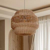 Lightsin Japanese Hollow Weave Rattan Pendant Light Warm Brown Elegance