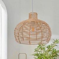 Lightsin Lightweight Open Weave Rattan Ceiling Light