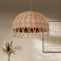 Lightsin Boho Half Sphere Rattan Pendant Light
