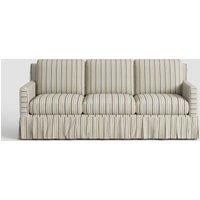 Cottonfy 3 Seater Striped Sofa with Removable Covers and Skirted Design