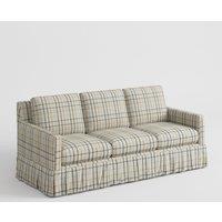 Cottonfy 3 Seater Striped Sofa with Removable Covers and Skirted Design