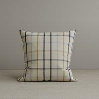 Cottonfy Square Exclusive Design Cushion in Light Blue Checkered Cotton Linen, 45*45CM