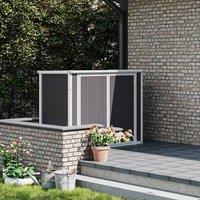 4x2ft Plastic Waterproof Grey Garden Tool Bicycle Storage Shed