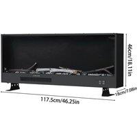 Smallbee 117.5cm/147cm WiFi Electric Fireplace with LED Display & Realistic Flame Effect