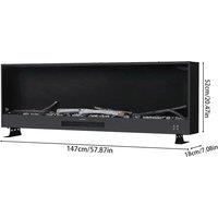 Smallbee 117.5cm/147cm WiFi Electric Fireplace with LED Display & Realistic Flame Effect