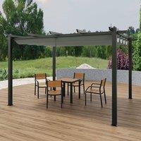 3x3m/3x4m/3x6m/4x4m All-Aluminum Flat Top Tarp Tent -Off-White/Light Grey