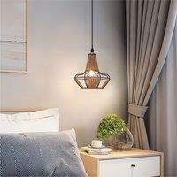 £Lightsin Woven Rattan Cage Pendant Light for Natural Charm and Effortless Elegance (80% off)