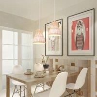 £Lightsin Modern Rattan Pendant Light Available in Grey, Pink, and White (80% off)