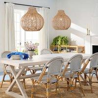 Lightsin Open-Gourd Japanese Rattan Pendant Light