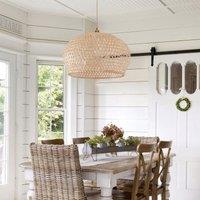 Lightsin Natural Bamboo Pendant Light with Handwoven Lampshades in Four Sizes