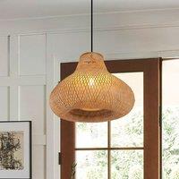 Lightsin Gourd Bamboo Pendant Light Handwoven Eco-Friendly Ceiling Light for Living Room & Kitchen Decor