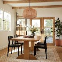 Lightsin Natural Woven Bamboo Pendant Light Handcrafted Rattan Ceiling Light for Ambient Dining, Living Room, and Cafe Spaces