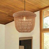 Lightsin Rustic Paper Rope Pendant Ceiling Light Handwoven Eco-Friendly Light Fixture for Living Room, Dining, and Bedroom Ambiance