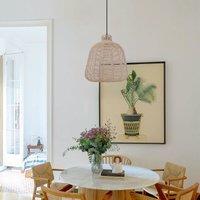 Lightsin Natural Rattan Pendant Light Handwoven Ceiling Pendant Light for Living Room, Bedroom, and Ambient Boho Interiors