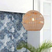 Lightsin Handwoven Rattan Pendant Light Boho-Chic Ceiling Pendant Light for Dining Rooms, Living Spaces, and Wicker Interior Lighting