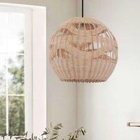 Lightsin Handwoven Rattan Pendant Light Boho-Chic Ceiling Pendant Light for Dining Rooms, Living Spaces, and Wicker Interior Lighting