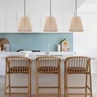 Lightsin Rustic Hemp Rope Woven Pendant Light for Cozy Interiors