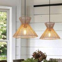 Lightsin Handwoven Paper Rope Pendant Light Eco-Friendly Ceiling Fixture for Kitchen, Living Room & Bathroom