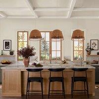 Lightsin Handwoven Rattan Pendant Light Eco-Friendly, Warm Lighting for Cozy Living Rooms & Dining Spaces
