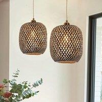 Lightsin Geometric Black Bamboo Pendant Light