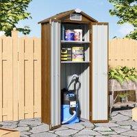 2.7*1.9FT Apex Roof Yellow Wood Grain Tool Cabinet