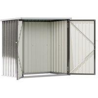 5.5x3ft Grey Slanted Roof Garden Shed with Double Doors