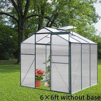 46 ft/ 66 ft/ 86 ft/10' x 6' ft Garden Greenhouse Green Framed with 2 Vents Rain Gutter Setting