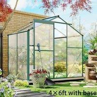 46 ft/ 66 ft/ 86 ft/10' x 6' ft Garden Greenhouse Green Framed with 2 Vents Rain Gutter Setting