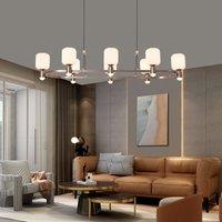 Lightsin Modern Minimalist Luxury Bronze Chandelier with Acrylic Shades