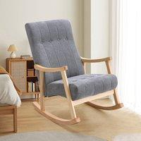 Direct Velvet Upholstered Tufting Rocking Chair