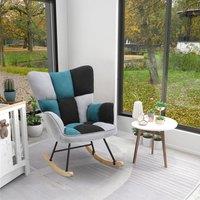 Tufted Linen Upholstered Rocking Chair