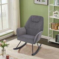 Comfy Grey Nursery Rocking Chair