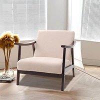 Direct Wooden Single Armchair Sofa Accent Chair Fabric