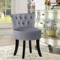 Modern Upholstered Buttoned Stool for Dressing Table