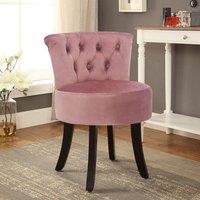 Modern Upholstered Buttoned Stool for Dressing Table