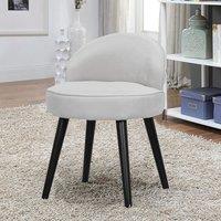Modern Velvet Dressing Table Stool with Solid Wood Legs