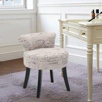 Modern Dressing Stool with Tech Fabric