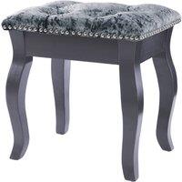 Vintage Floral Upholstered Dressing Stool