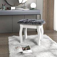 Vintage Floral Upholstered Dressing Stool