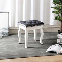 Vintage Floral Upholstered Dressing Stool