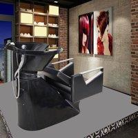 Salon Shampoo Bed Chair Leather Washing Basin Sink