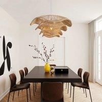 Lightsin Multi-tiered rattan pendant lamp
