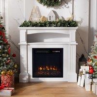Wood Grain Fireplace Cabinet with 18inch Electric Fire | Touchscreen-enabled & remote-controlled
