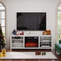 23Inch Electric Fireplace with TV Stand | 12 Flame Colours, Remote Control
