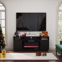 30Inch Electric Fireplace TV Stand | Large Media Cabinet with 24 Colour Options