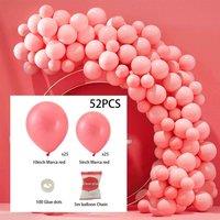 50pcs Wedding macaron monochrome Balloon Chain set-Red
