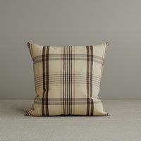 Square Exclusive Design Cushion in Cocoa Comfort Checkered Cotton Linen, 45*45CM