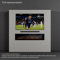 40/50/60 Inch Black/White 9 flame colour Electric Fireplace 1800W Wall Mounted Heater With Installation Kit
