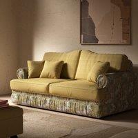 Cottonfy Heritage Plaid Skirted Sofa with Concealed Storage Drawers